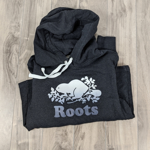 Roots Tops - Roots Hoodie Small Dark Gray Ombre